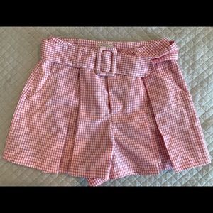 Gianni Bini pink checkered shorts. XS
